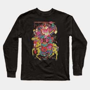 Samurai on horse v2 drawing Long Sleeve T-Shirt